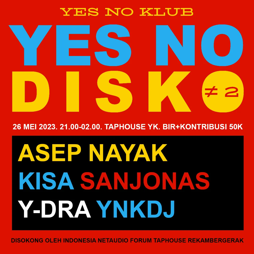 Flyer for YND#02, 26 May 2023 at Taphouse, featuring BHKT, Emra Grid, TerbujurKaku, VWXYZ & YNKDJ