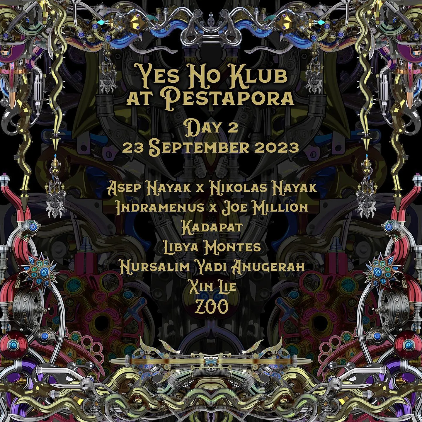 Flyer for Pestapora 2023 2, 23 September 2023 at Gambir Expo