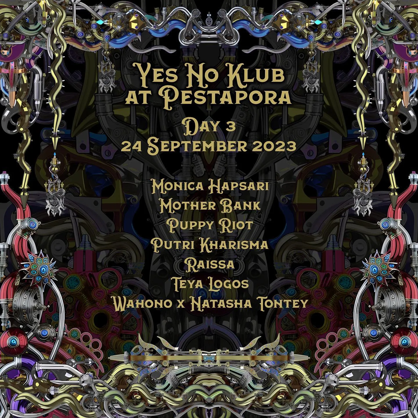 Flyer for Pestapora 2023 3, 24 September 2023 at Gambir Expo